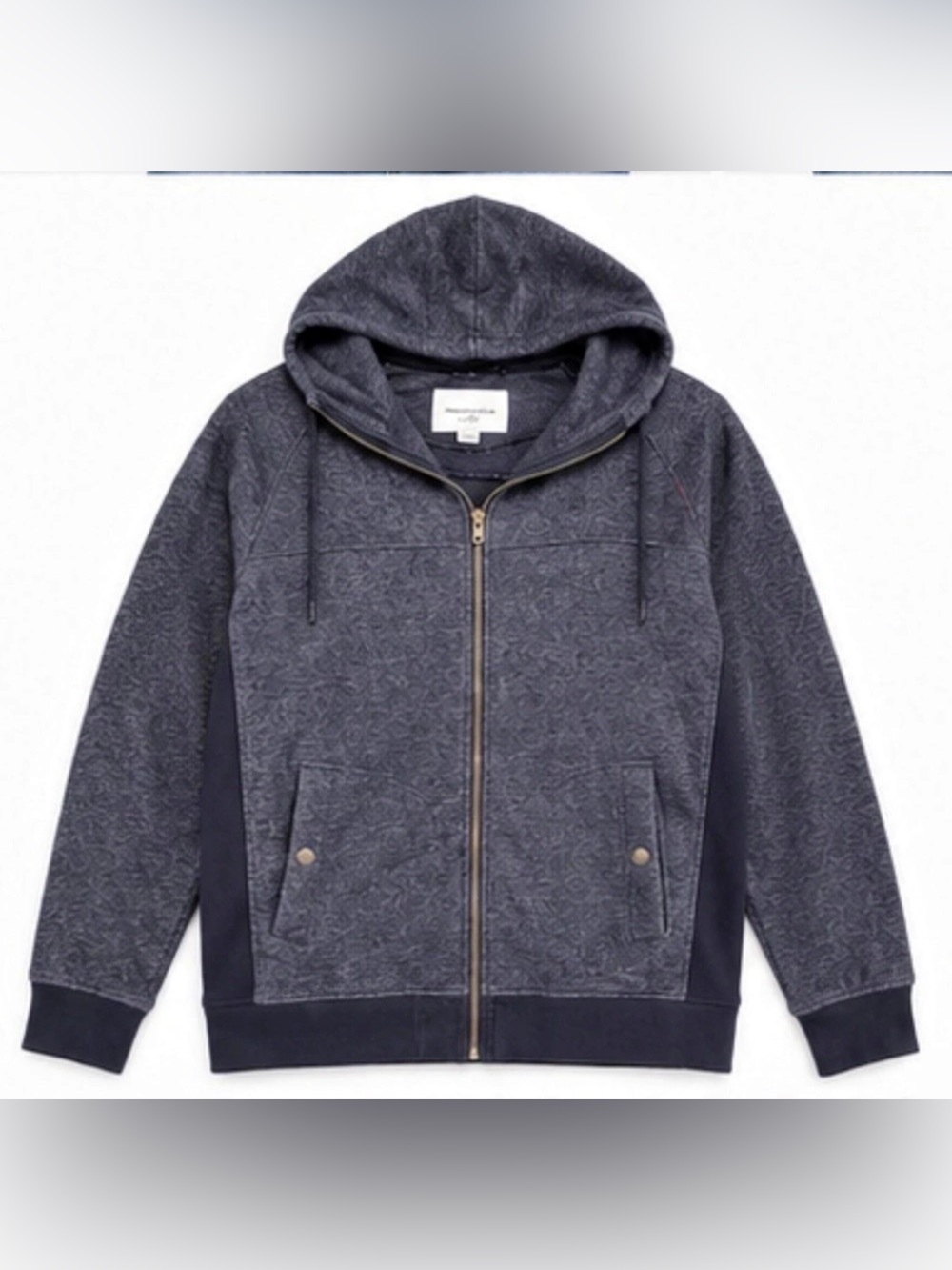 Paper Denim & Cloth Women’s Large Full Zip Hoodie Navy Heather Cotton Blend